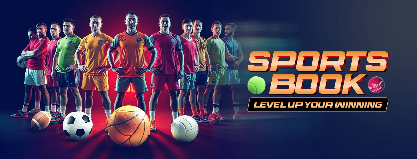 Sportsbook illustration featuring football, basketball and other sports